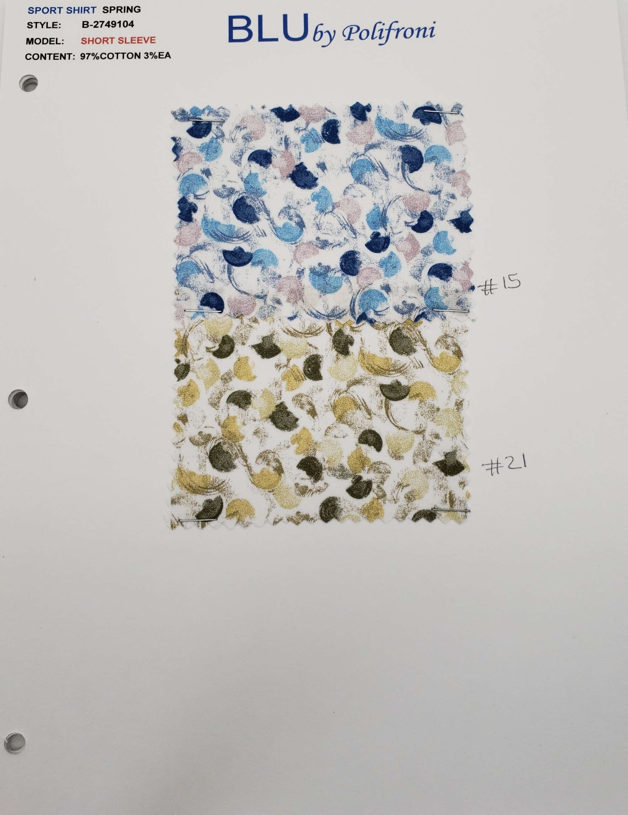 B2749104 fabric or card